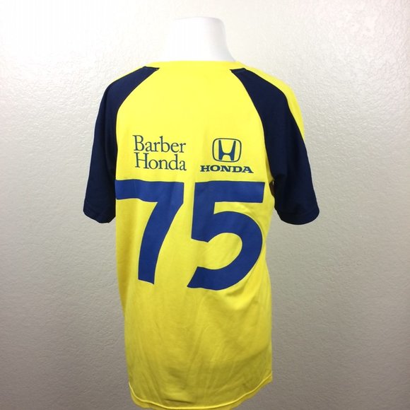 Men's Yellow Bakersfield Baseball #75 Button Up shirt Sz S - Picture 6 of 7